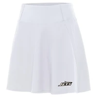 Women's Antigua White New York Jets  Brushed Carbon Chip Skort