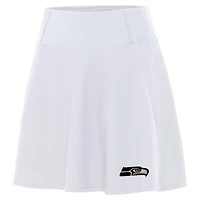 Women's Antigua White Seattle Seahawks  Brushed Carbon Chip Skort
