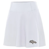 Women's Antigua White Denver Broncos  Brushed Carbon Chip Skort
