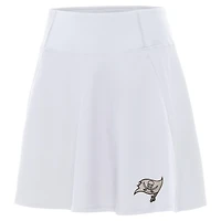 Women's Antigua White Tampa Bay Buccaneers  Brushed Carbon Chip Skort