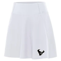 Women's Antigua White Houston Texans  Brushed Carbon Chip Skort