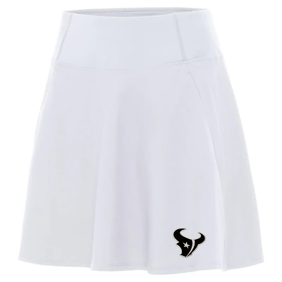 Women's Antigua White Houston Texans  Brushed Carbon Chip Skort
