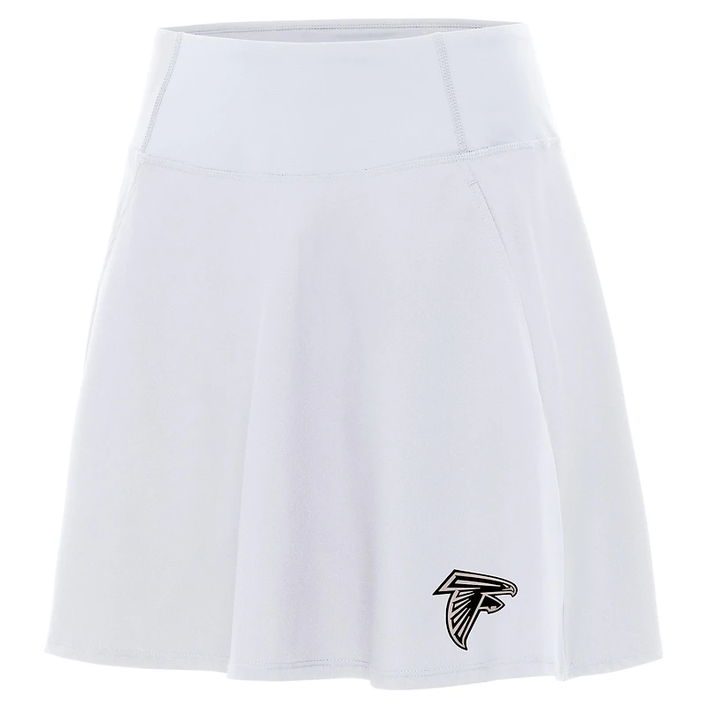 Women's Antigua White Atlanta Falcons  Brushed Carbon Chip Skort