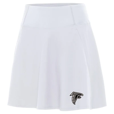 Women's Antigua White Atlanta Falcons  Brushed Carbon Chip Skort