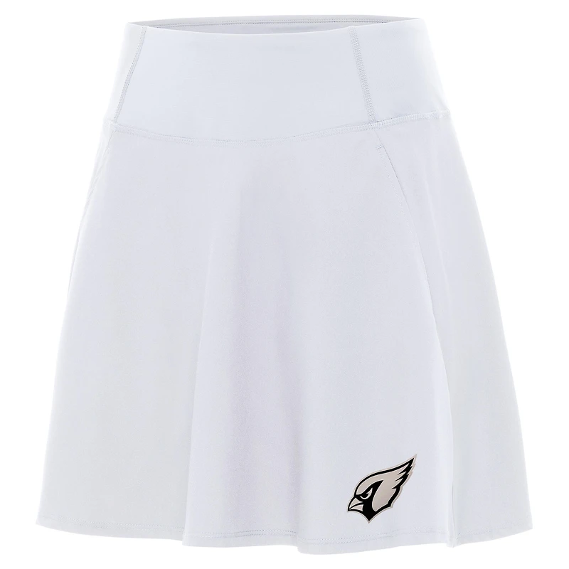 Women's Antigua White Arizona Cardinals Brushed Carbon Chip Skort