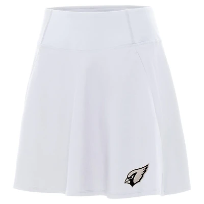 Women's Antigua White Arizona Cardinals Brushed Carbon Chip Skort