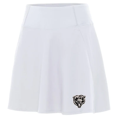 Women's Antigua White Chicago Bears  Brushed Carbon Chip Skort
