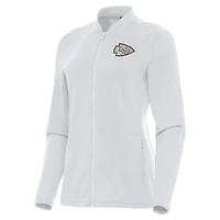 Women's Antigua  White Kansas City Chiefs Continual Full-Zip Jacket