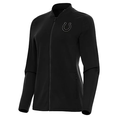 Women's Antigua Black Indianapolis Colts Continual Full-Zip Jacket
