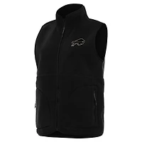 Women's Antigua  Black Buffalo Bills Nostalgic Full-Zip Vest