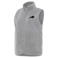 Women's Antigua  Gray Buffalo Bills Nostalgic Full-Zip Vest