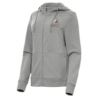 Women's Antigua  Heather Gray Cleveland Browns Seeker Full-Zip Hoodie Jacket