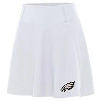 Women's Antigua White Philadelphia Eagles  Brushed Carbon Chip Skort