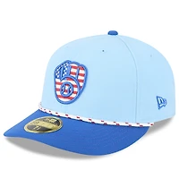 Men's New Era Light Blue/Blue Milwaukee Brewers 2025 Fourth of July Low Profile 59FIFTY Fitted Hat
