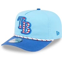 Men's New Era Light Blue/Blue Tampa Bay Rays 2025 Fourth of July Golfer Snapback Hat