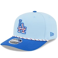 Men's New Era Light Blue/Royal Los Angeles Dodgers 2025 Fourth of July 9SEVENTY Adjustable Hat