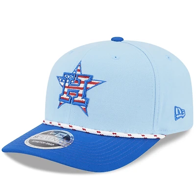 Men's New Era Light Blue/Blue Houston Astros 2025 Fourth of July 9SEVENTY Adjustable Hat
