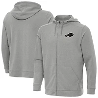 Men's Antigua Heather Gray Buffalo Bills Effortless Full-Zip Hoodie Jacket