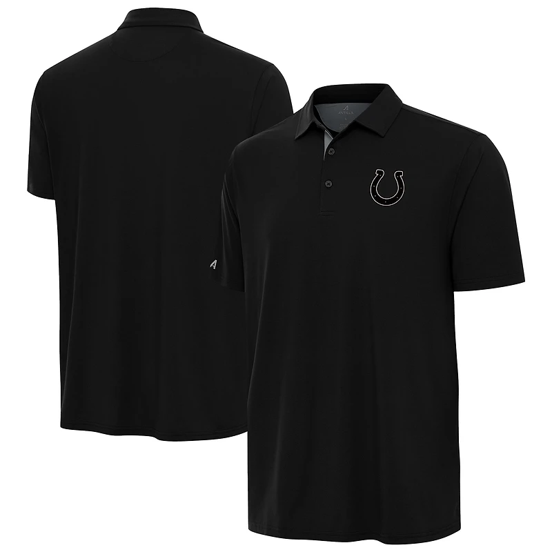 Men's Antigua Black Indianapolis Colts Era Polo