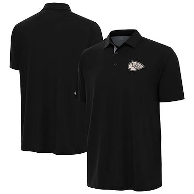 Men's Antigua Black Kansas City Chiefs Era Polo