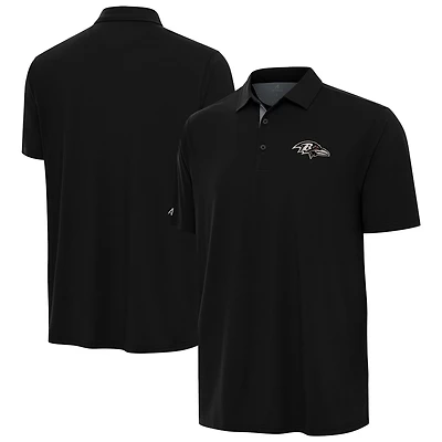 Men's Antigua Black Baltimore Ravens Era Polo