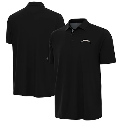 Men's Antigua Black Los Angeles Chargers Era Polo