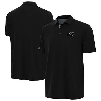 Men's Antigua Black Carolina Panthers Era Polo