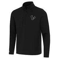 Men's Antigua  Black Houston Texans Insider Quarter-Zip Jacket