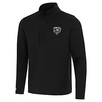 Men's Antigua  Black Chicago Bears Insider Quarter-Zip Jacket