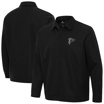 Men's Antigua Black Atlanta Falcons Pivot Full-Zip Jacket