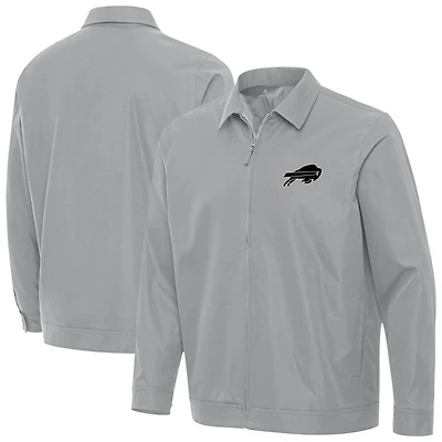 Men's Antigua Gray Buffalo Bills Pivot Full-Zip Jacket