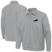 Men's Antigua Gray Buffalo Bills Pivot Full-Zip Jacket