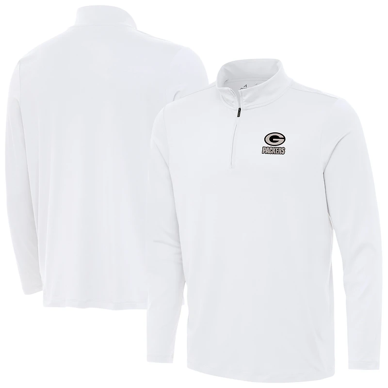 Men's Antigua Green Bay Packers Reprocess Quarter-Zip Top