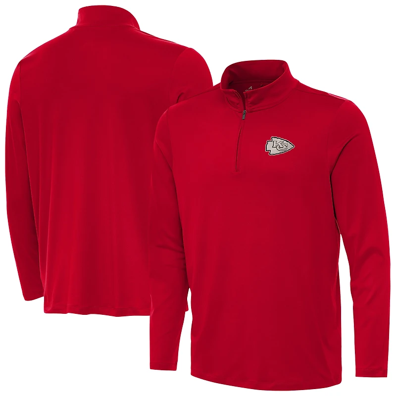 Men's Antigua  Red Kansas City Chiefs Reprocess Quarter-Zip Top