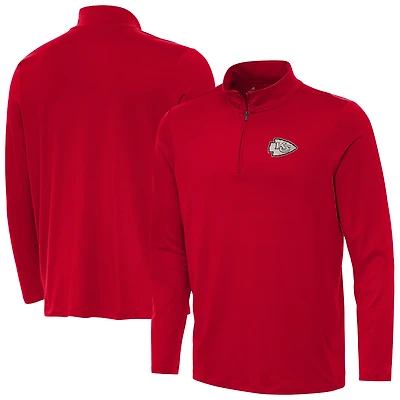 Men's Antigua  Red Kansas City Chiefs Reprocess Quarter-Zip Top