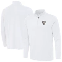 Men's Antigua  White Los Angeles Rams Reprocess Quarter-Zip Top