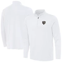 Men's Antigua  White Chicago Bears Reprocess Quarter-Zip Top