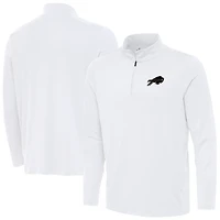Men's Antigua  White Buffalo Bills Reprocess Quarter-Zip Top