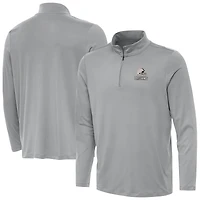 Men's Antigua  Gray Cleveland Browns Reprocess Quarter-Zip Top