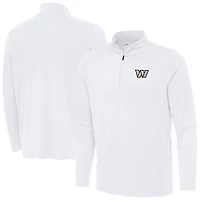 Men's Antigua  White Washington Commanders Reprocess Quarter-Zip Top