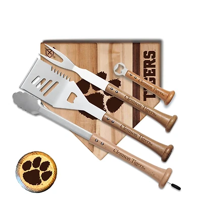 Baseball BBQ Clemson Tigers 12'' Grand Slam Combo Set