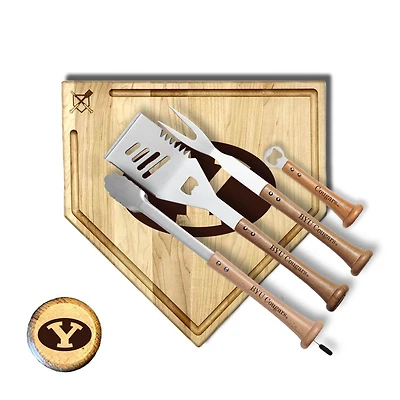 Baseball BBQ BYU Cougars 17" Trough Grand Slam Combo Set