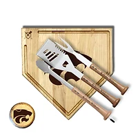 Baseball BBQ Kansas State Wildcats 17" Trough Silver Slugger Combo Set