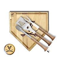 Baseball BBQ Virginia Cavaliers 17" Trough Silver Slugger Combo Set