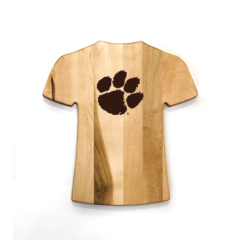 Baseball BBQ  Clemson Tigers Wood Jersey Cutting Board