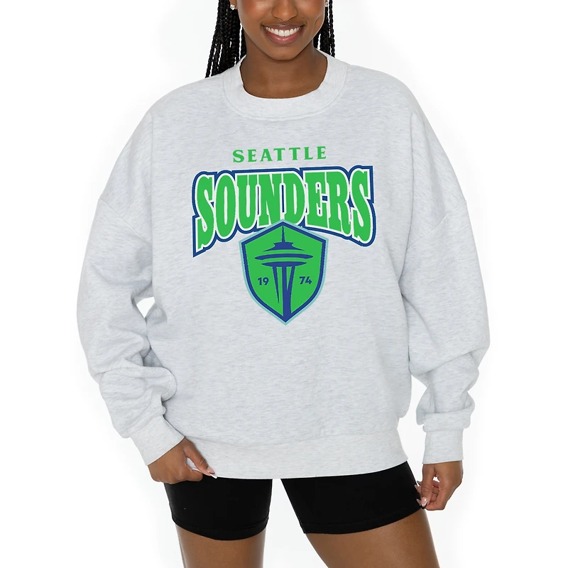 Women's Gameday Couture  Ash Seattle Sounders FC Pitch Pride Pullover Sweatshirt