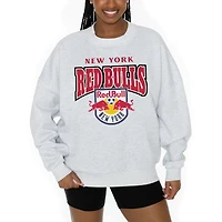 Women's Gameday Couture  Ash New York Red Bulls Pitch Pride Pullover Sweatshirt