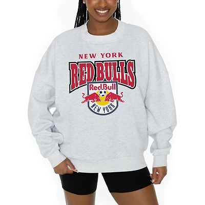 Women's Gameday Couture  Ash New York Red Bulls Pitch Pride Pullover Sweatshirt