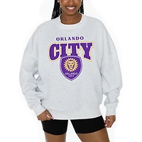 Women's Gameday Couture  Ash Orlando City SC Pitch Pride Pullover Sweatshirt