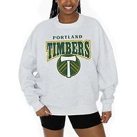 Women's Gameday Couture  Ash Portland Timbers Pitch Pride Pullover Sweatshirt